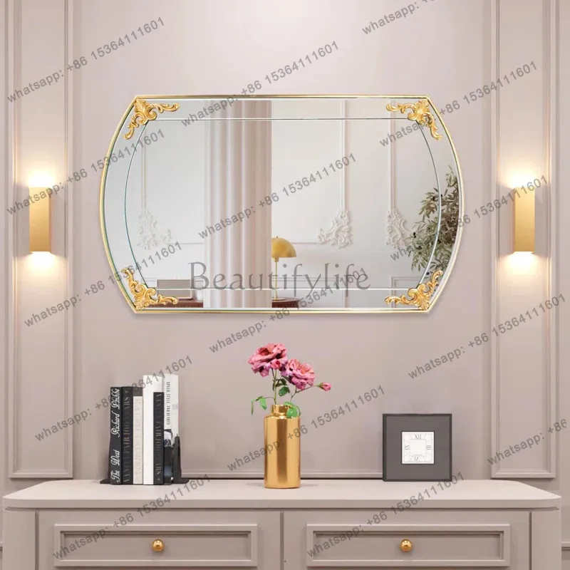 Single-sided high definition beauty mirror carved ornament decorative makeup mirror