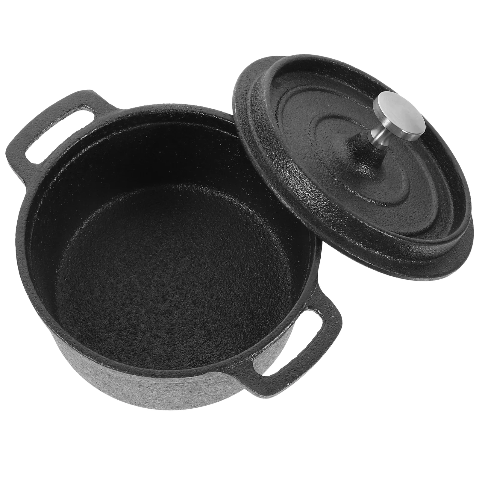 Small Steam Pot Kitchen Cookware Milk Practical Stockpot Multifunctional Cast Iron Household Cooking