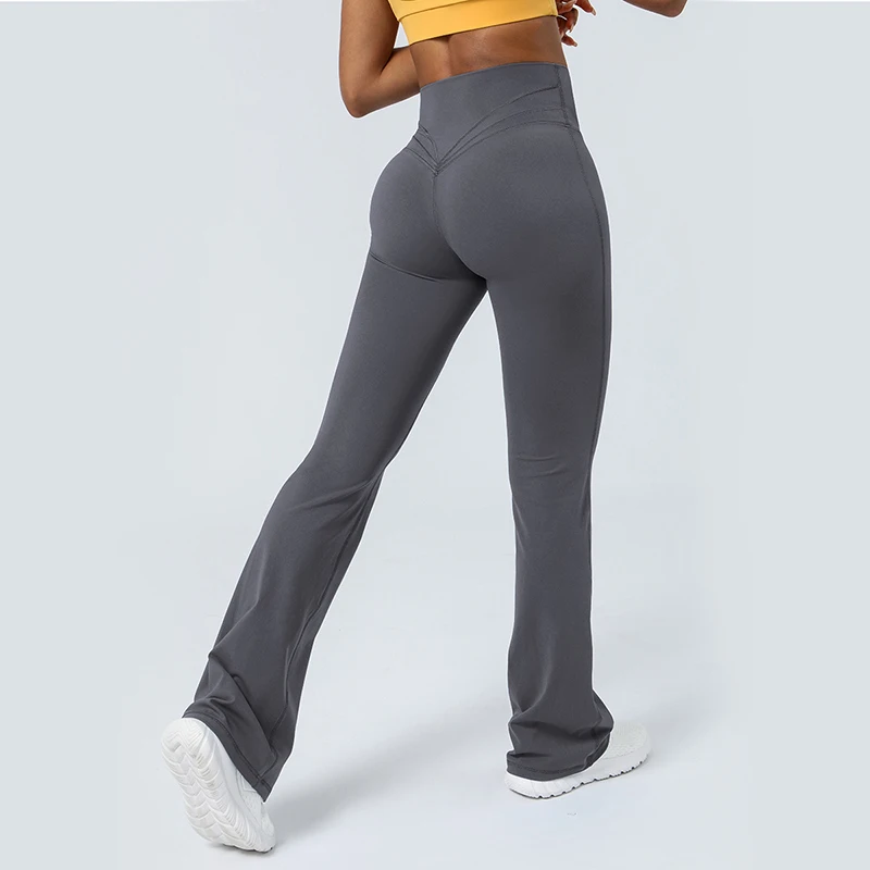 High Waisted Wide Leg Yoga Pants Women Butt Lift Casual Dance Bell Bottoms Full Length Fitness Athletic Flare Leggings Gym Mujer