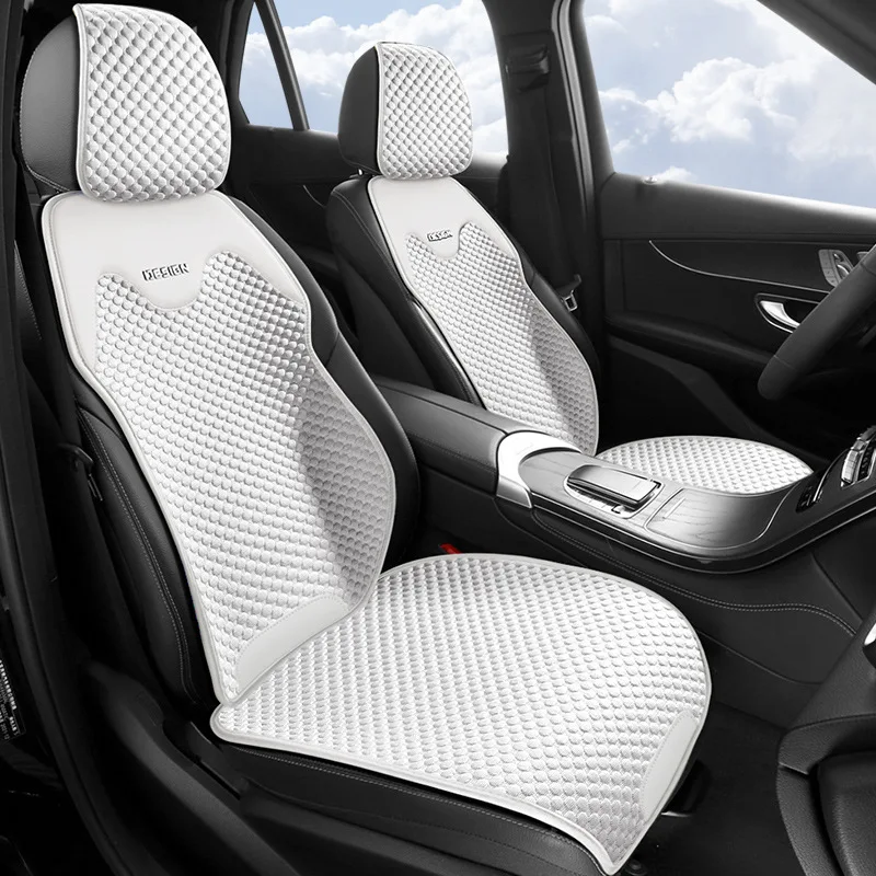 Universal Ice Silk Car Seat Cushion Breathable Seat Cover Sweat Absorption Cool Cushion Universal Split Single Sitting Rear Set image 4