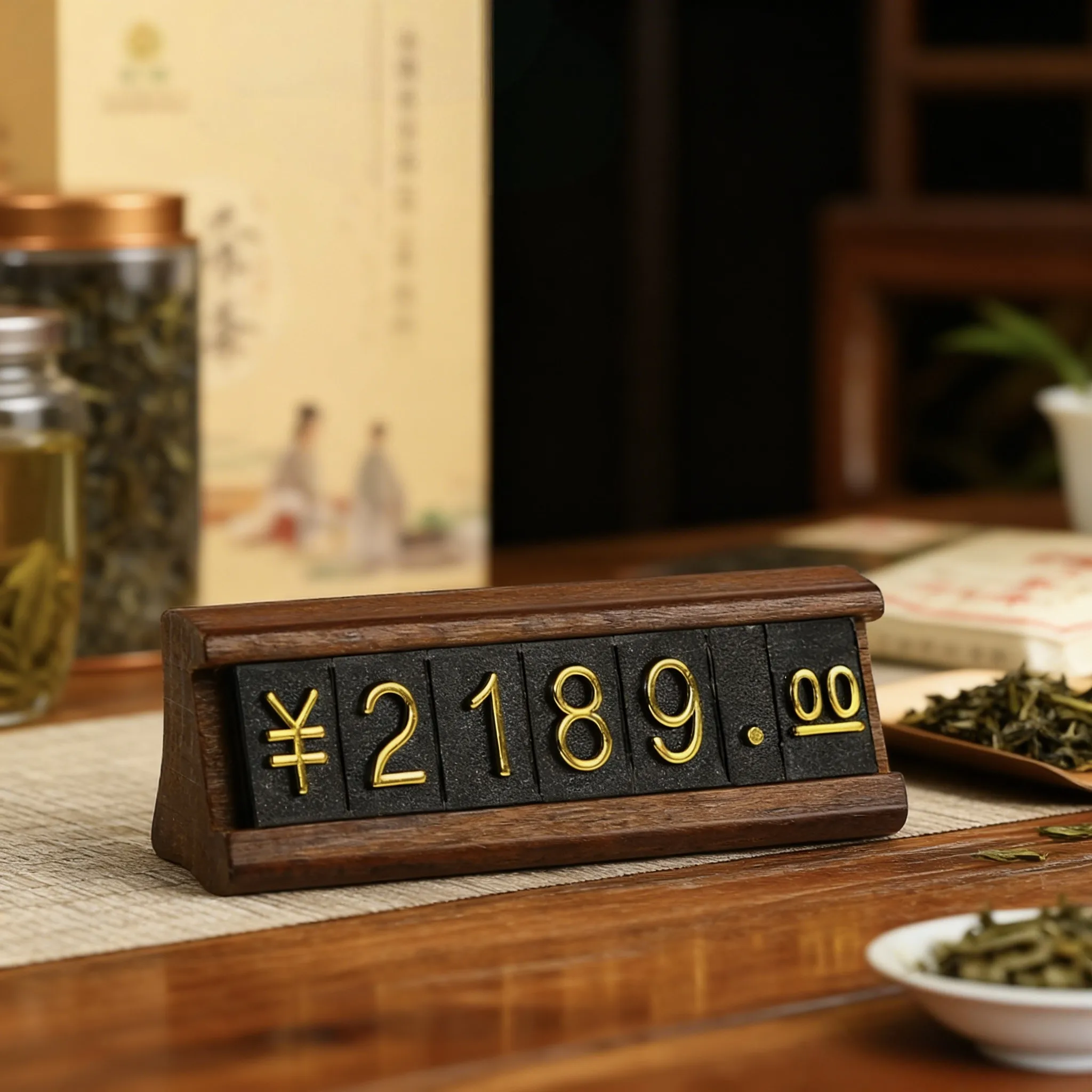 10 PCS Wood Adjustable Number Price Cube Tags Phone Watch Jewelry Sale Price Label Blocks Date Card Pricing Sign Holder Show Kit