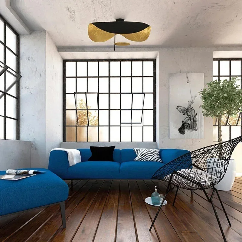 Post-modern Curved Surface Pendant Lights Flying Saucer Hat Art Home Decor Hanglamp Living Room Restaurant Kitchen Hanging Lamps