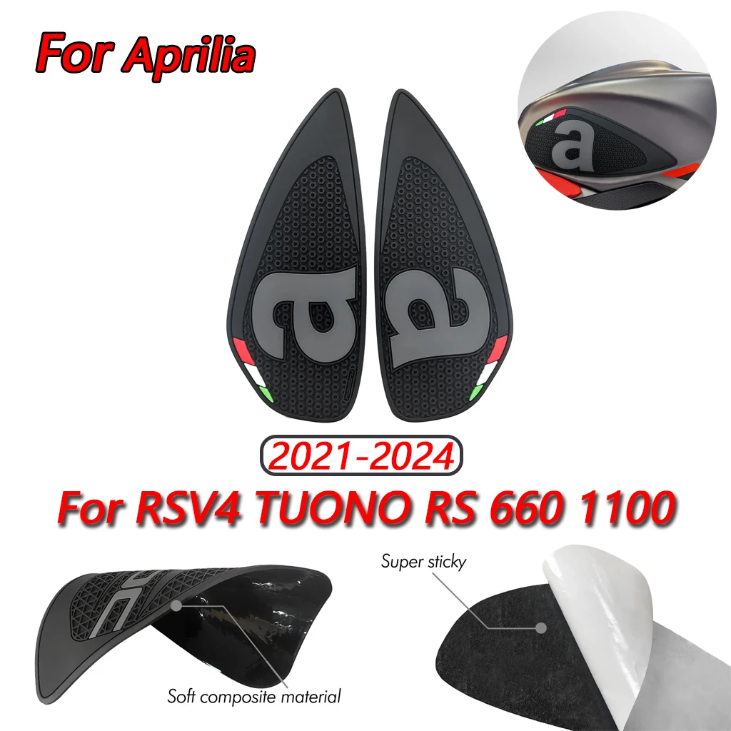 

For Aprilia RSV4 TUONO RS 660 1100 2021-2024 motorcycle modification anti slip side fuel tank pad knee pad sticker kit
