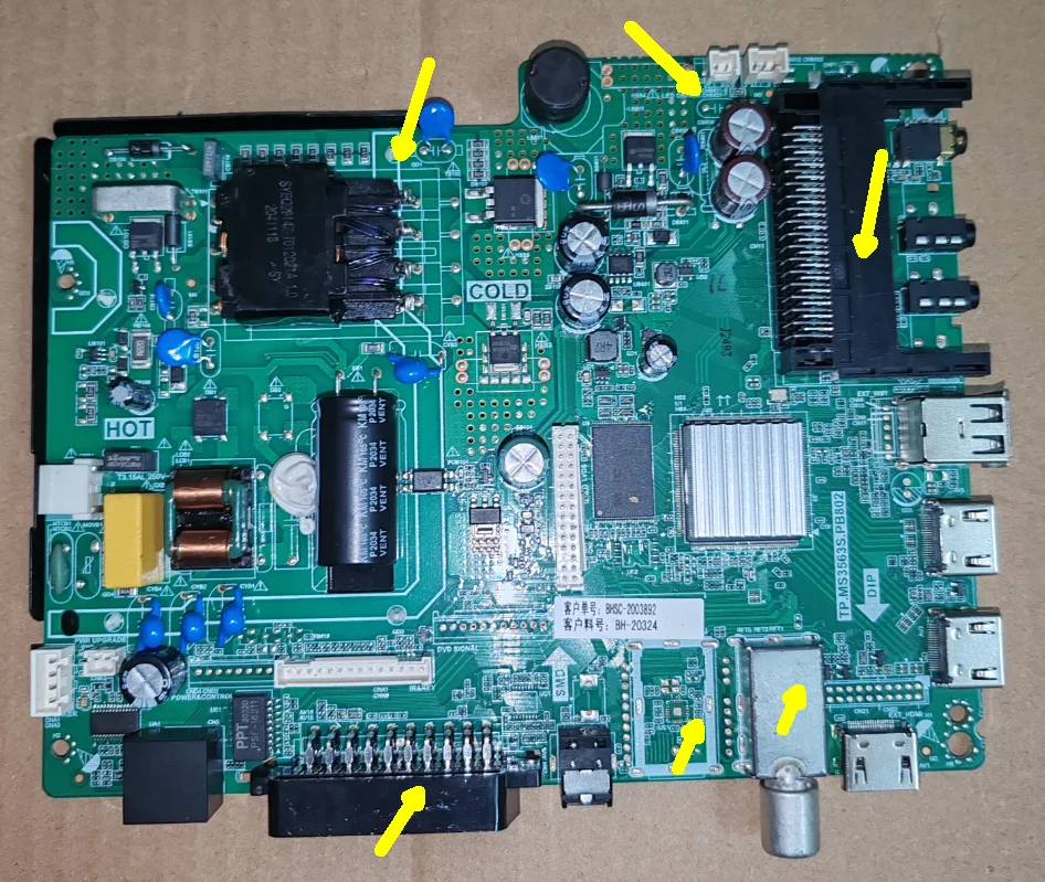 

TP.MS3563S.PB802 Three in one TV motherboard, tested well, physical photo According to 7 specifications, check the pictures