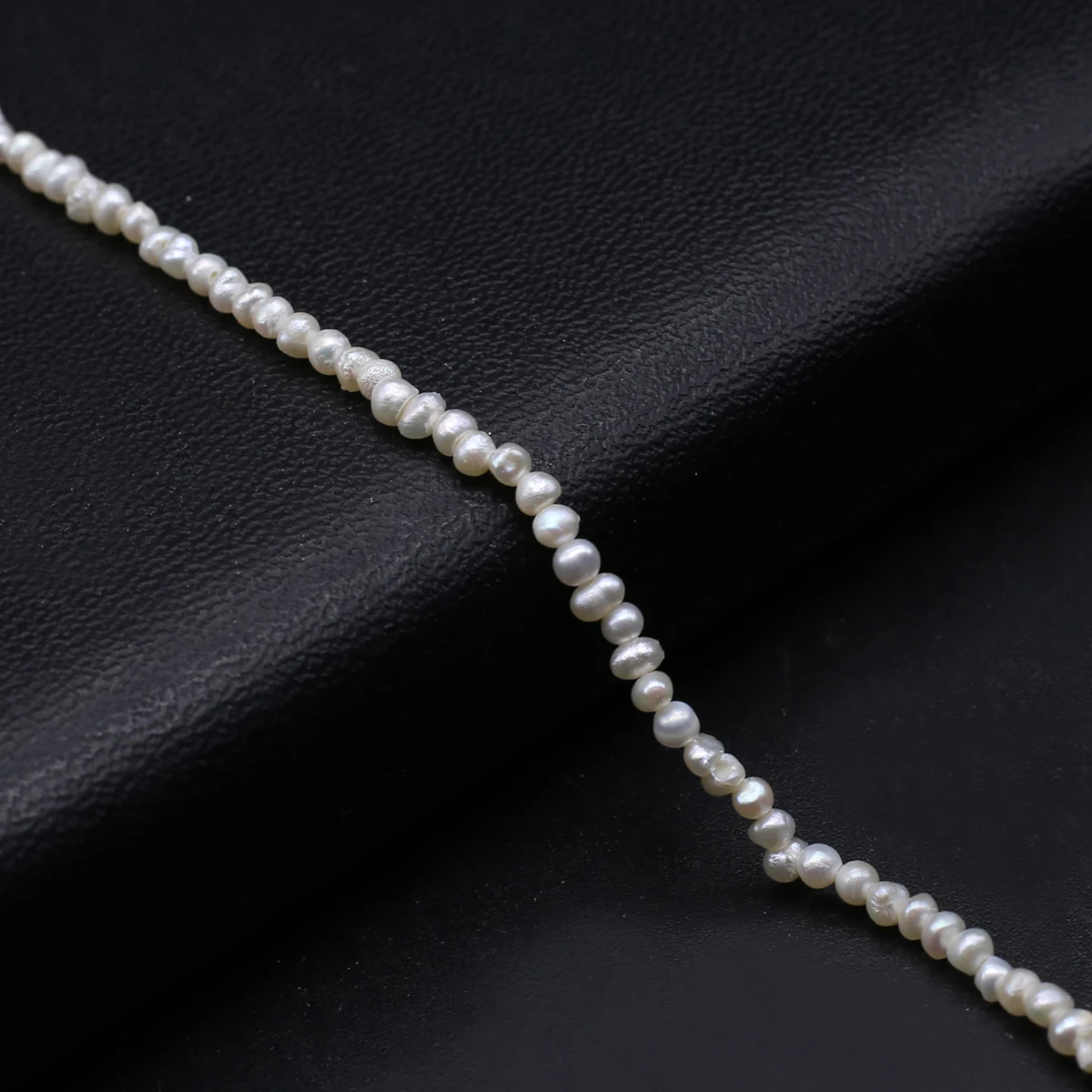 2-2.5mm Natural Freshwater Pearl Beaded Irregular Oval Charm Beads For Jewelry Making Necklace Bracelet Exquisite Gift Long 36cm