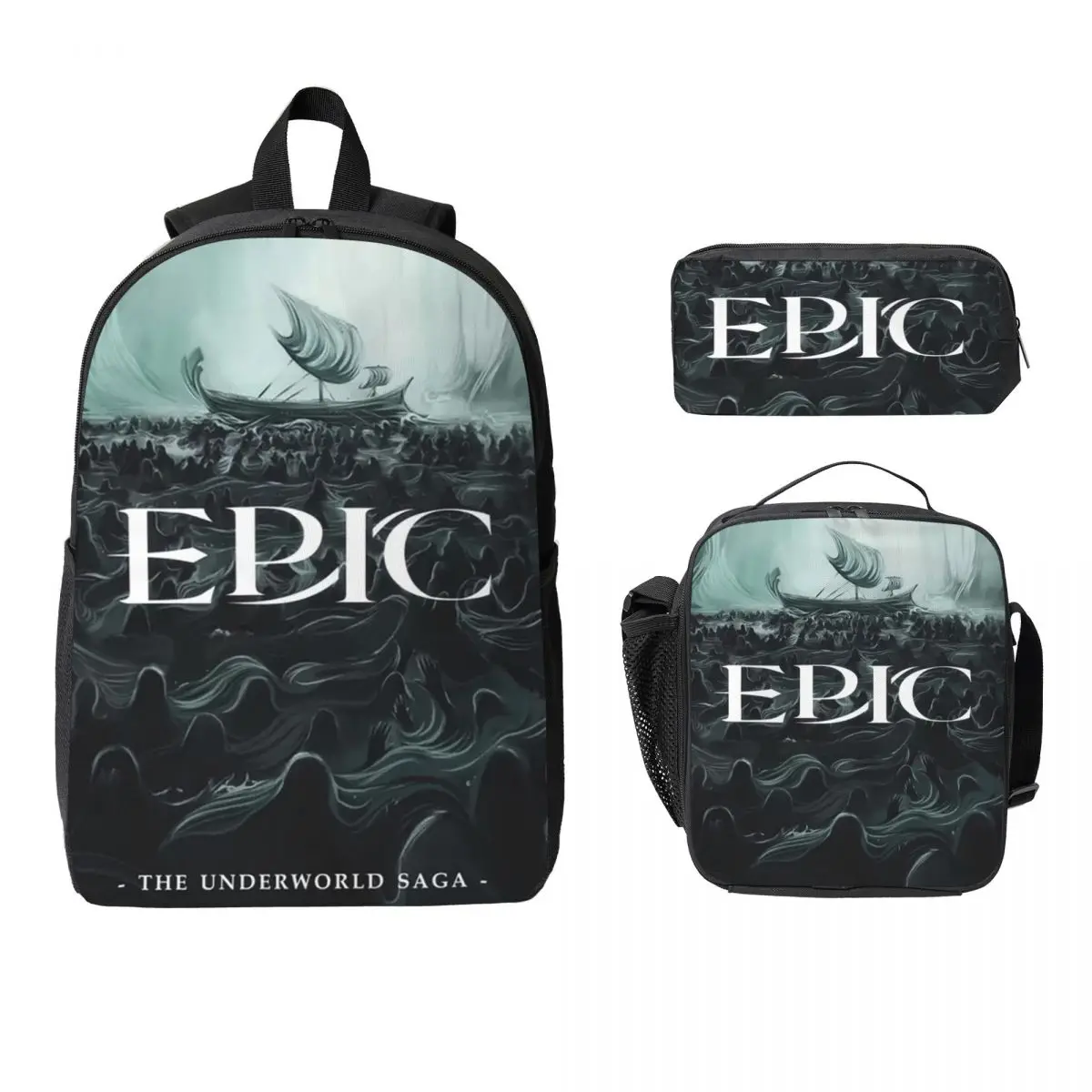 

Epic The Musical The Underworld Saga Рюкзак BookBag Школьная сумка Сумки на плечо для ноутбука 3ps Изолированная сумка для обеда Пенал