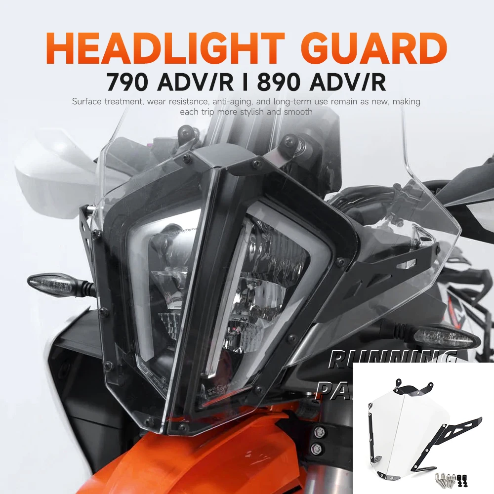 

For 890 Adventure ADV R/790 ADVENTURE Adv R 2023-2024 Front Headlight Guard Protector Cover Kit Motorcycle Accessories