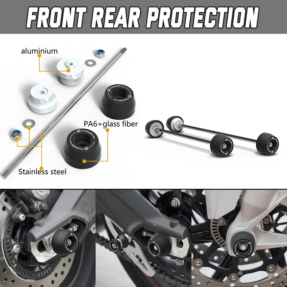 

Защита от столкновений колеса для Yamaha MT-10 R1 R1M FZ-10 MT-10SP 2015-2023, защита от столкновений шпинделя переднего и заднего колеса
