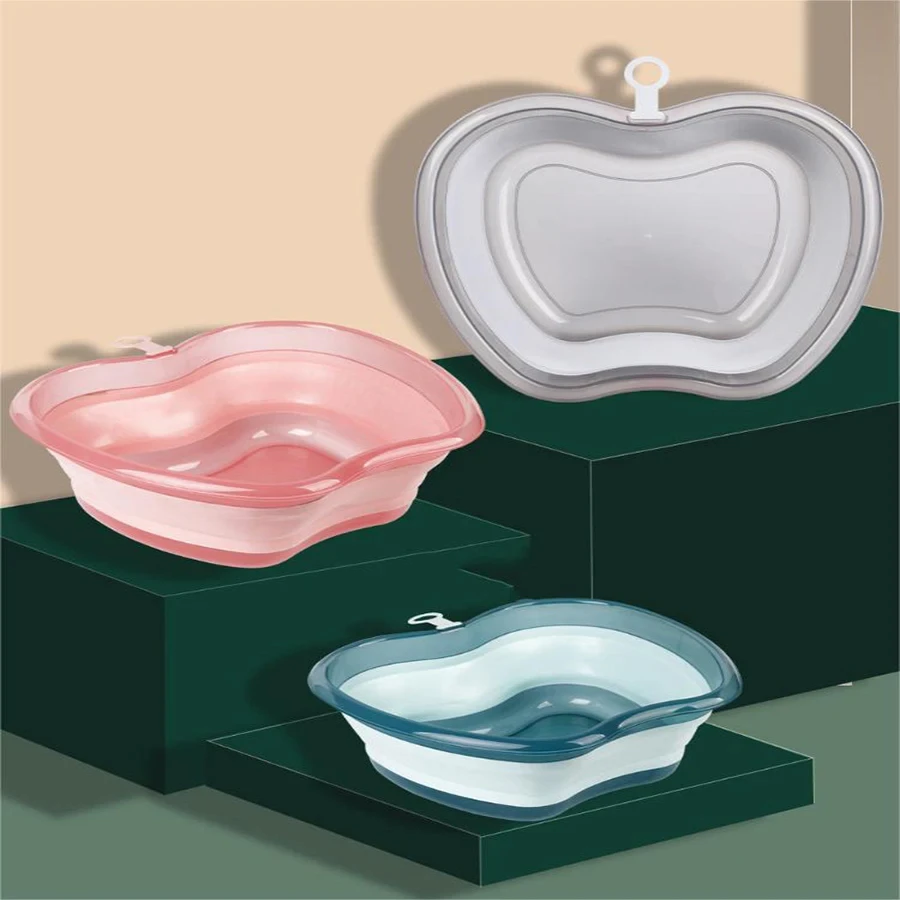 Apple Wash Basin, Portable Crystal Thickened Foldable, Drop Resistant, Pressure Resistant, Student Dormitory Outdoor Travel