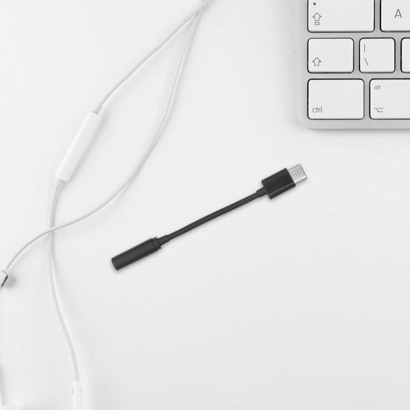 

4 Pcs Type Adapter Cable Durable Abs Shell Portable Converter for Headphone Jack Smartphones Laptops High Resolution