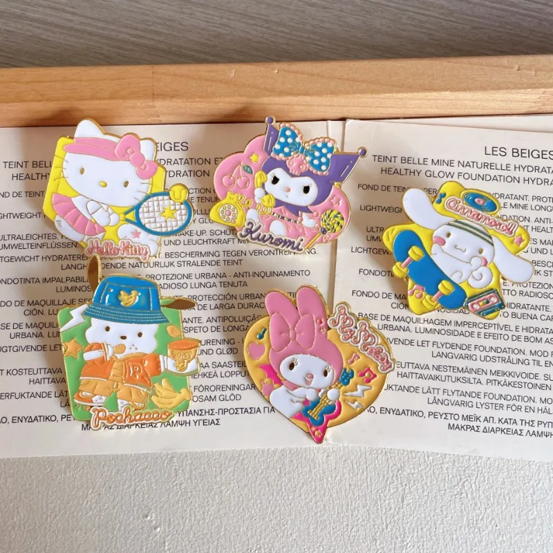 

Fashion Cartoon Animation Sanrio Sweet Cool Afternoon Party Series Brooch Cute Fashion Badge Student Male and Female Accessories