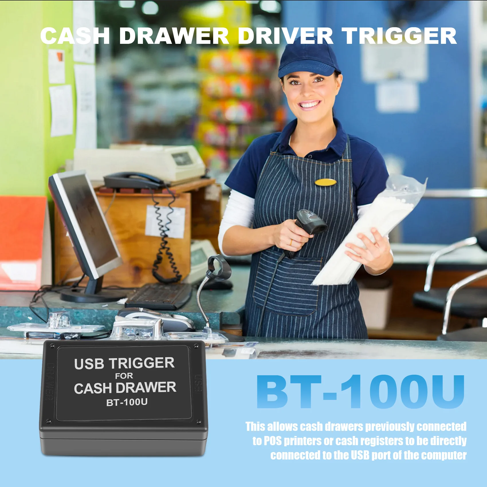 triggerBT-100U Cash Drawer Driver Trigger with USB Interface Drawer Trigger