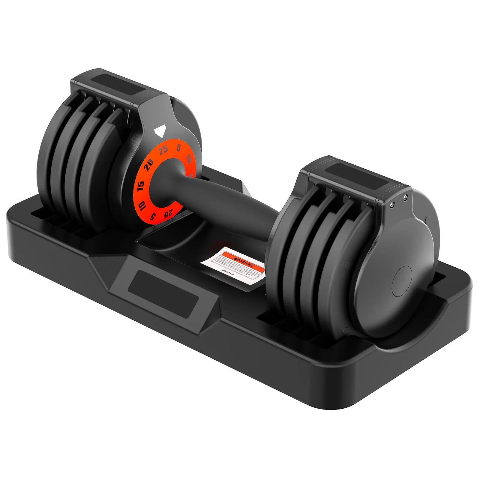 25LB Single Double Seater Weight Trainer Gym Equipment Black Adjustable Dumbbell