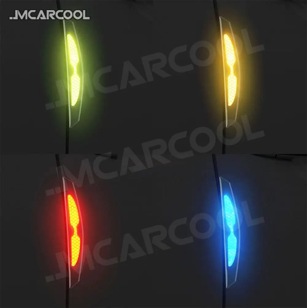 1 Set(4 PCS) Anti-collision And Anti-scratch Protection Reflective stickers and Warning Signs for Universal All Car