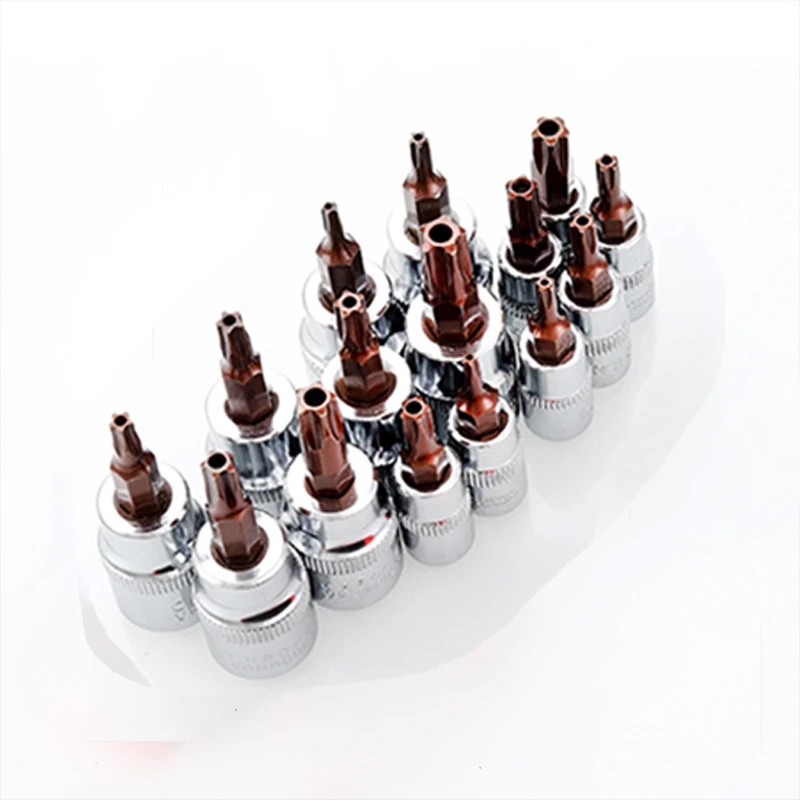 Imagem -05 - Conjunto Point Torx Chave de Fenda Bit ou Polegada Unidade Soquete Ferramentas Pentalobe Ts10 Ts15 Ts20 Ts25 Ts27 Ts30 Ts40 Ts45 Ts50 Peças