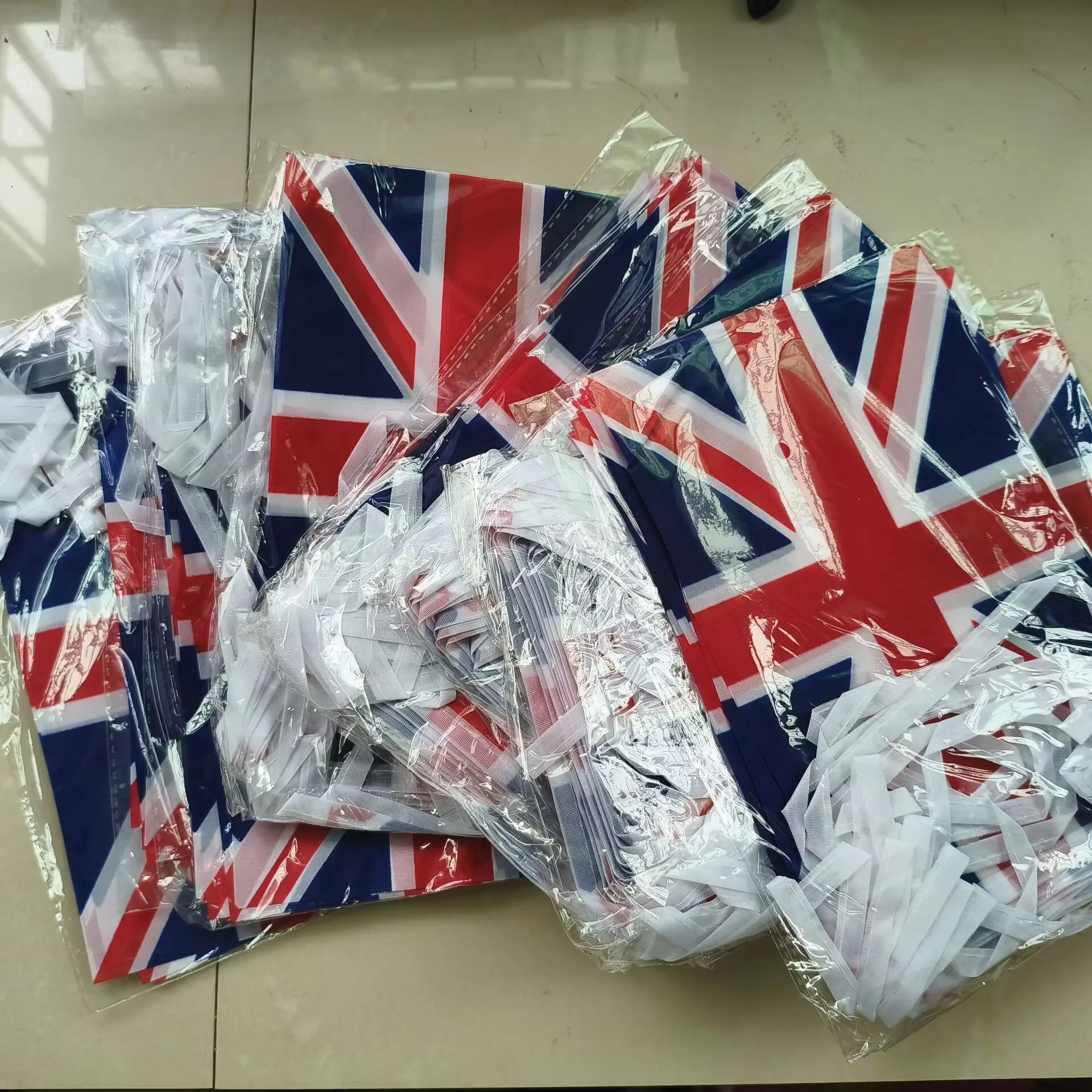 xvggdg   20pcs/set    Union Jack Flag Pennant UK String flag Banner britain Buntings Festival Party Holiday Decorat