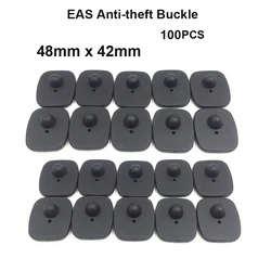 100pcs/Lot RF(8.2MHz) ABS Clothing Anti-lost Label Magnetic Button Small Square Anti-theft Fastener Hard Tag Security Buckle EAS