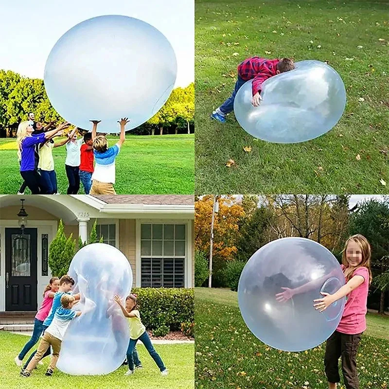 Pelota inflable de burbujas rellena de agua para niños, juguete de 50CM, juegos de fiesta, globos de agua reutilizables divertidos