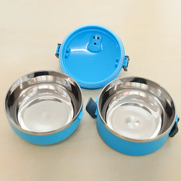 

Single-Layer Orange Stainless Steel Lunch Box Thermal Insulation Food Container Portable Handle School Office Picnic 650ml