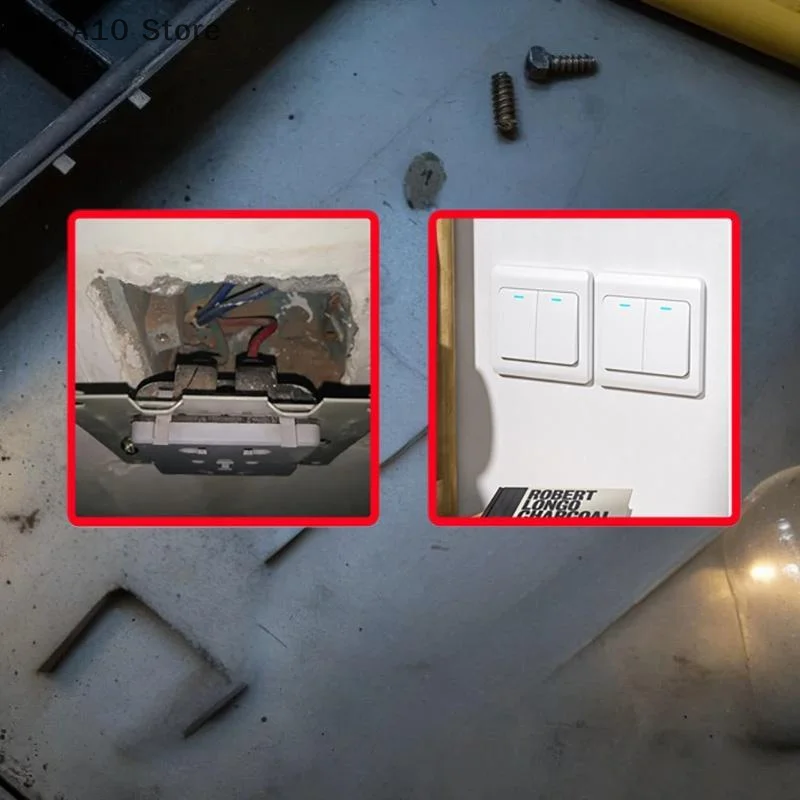 Wall Switch Socket Cassette Restorer Kit Insulate Socket Box Screw Support Rod With Wrench Electrical Repair Accessories