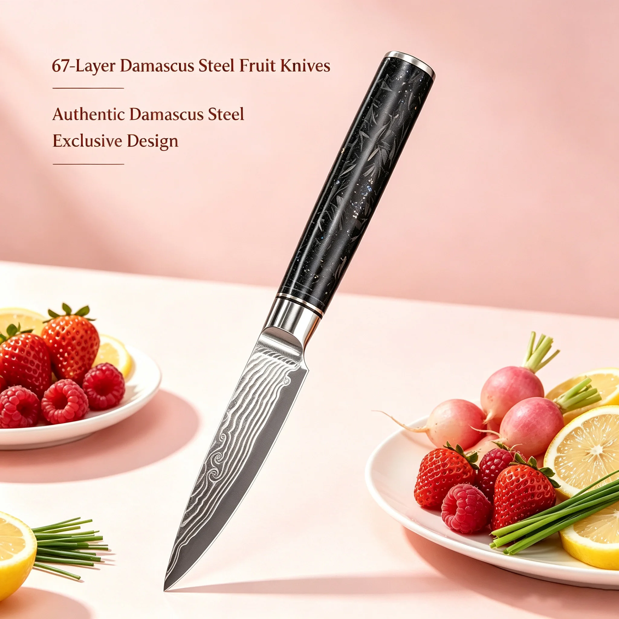 Damascus Steel 67 layers Paring Knife Chef Knifes Peeling Fruit Knife Slicing Kitchen Knives Kitchen Essentials Accessories Tool