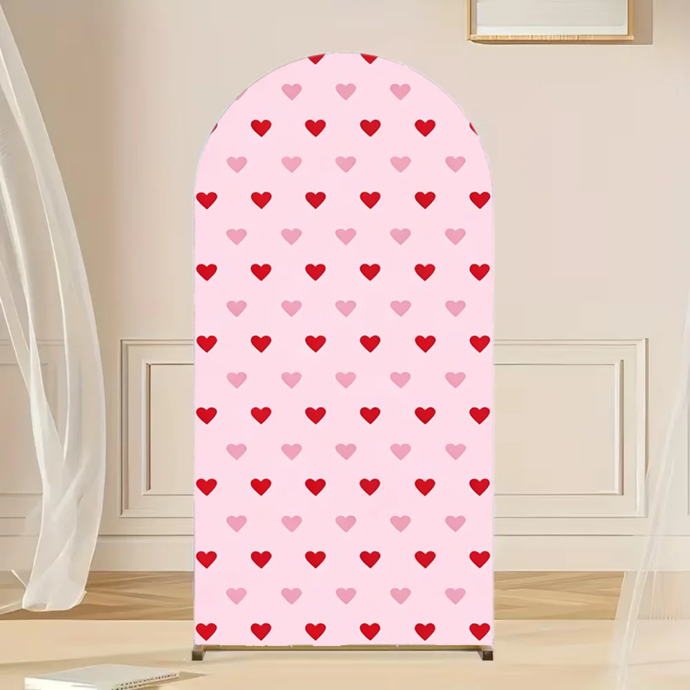 

Backdrop Customize 2-Sided Arch Covers Pink bow Decor Baby Shower Wedding Birthday Party Photo Background