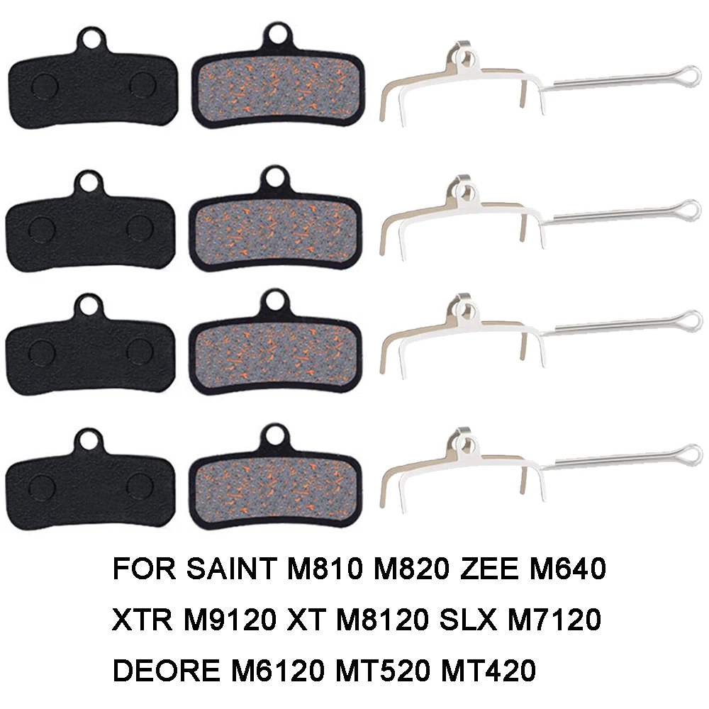 Bicycle Disc Brake Pad For Deore XT M8120 M8020 M7120 M6120 MT420 MT520 Zee Saint Pads Semi-Metal MTB Mountain Accessories