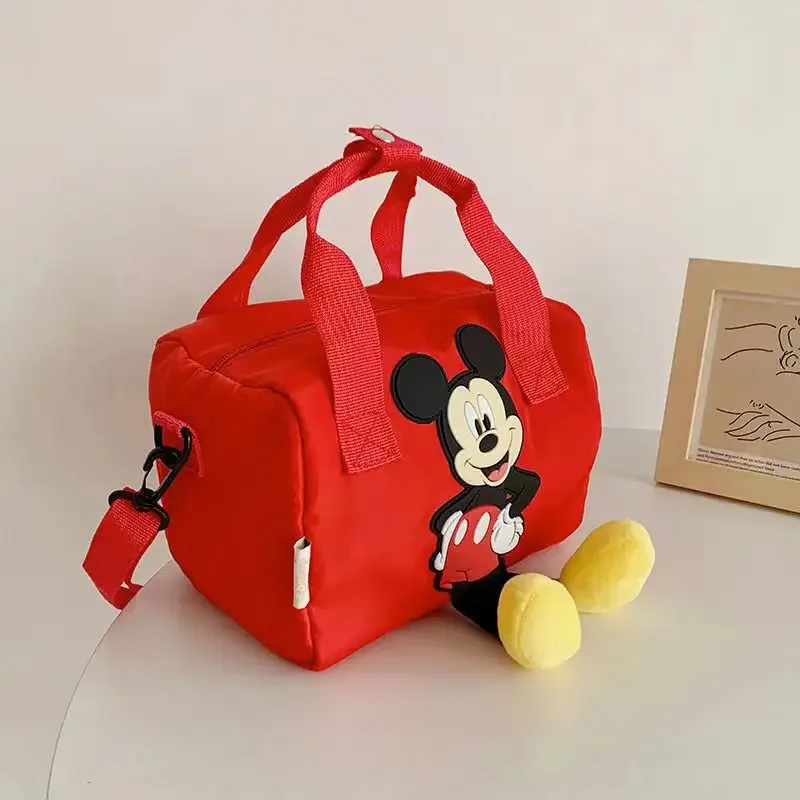 Disney Mickey Casual Cartoon Anime Messenger Bag Portable Mickey Mouse One Shoulder Girl Fashion Simple Versatile Bucket Gift