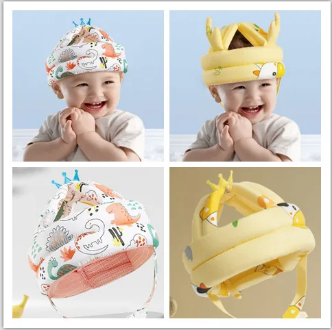 1 PCS Baby Safety Helmet Head Protection Hat Toddler Walk Crash Cap Adjustable Protective Headgear