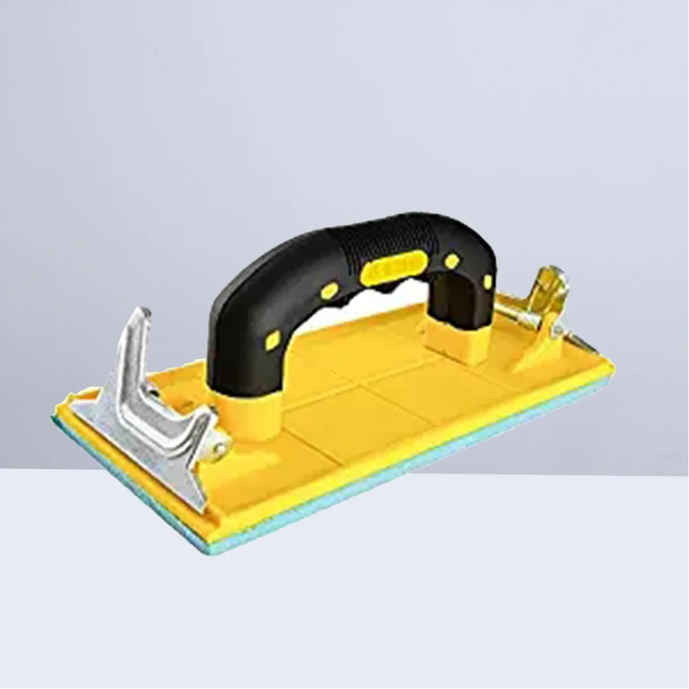 حامل ورق الصنفرة مقبض مطاطي من البلاستيك الصلب للجدار الخشب تلميع المعادن الرطب الجاف الرملي أداة طحن الإطار جلخ