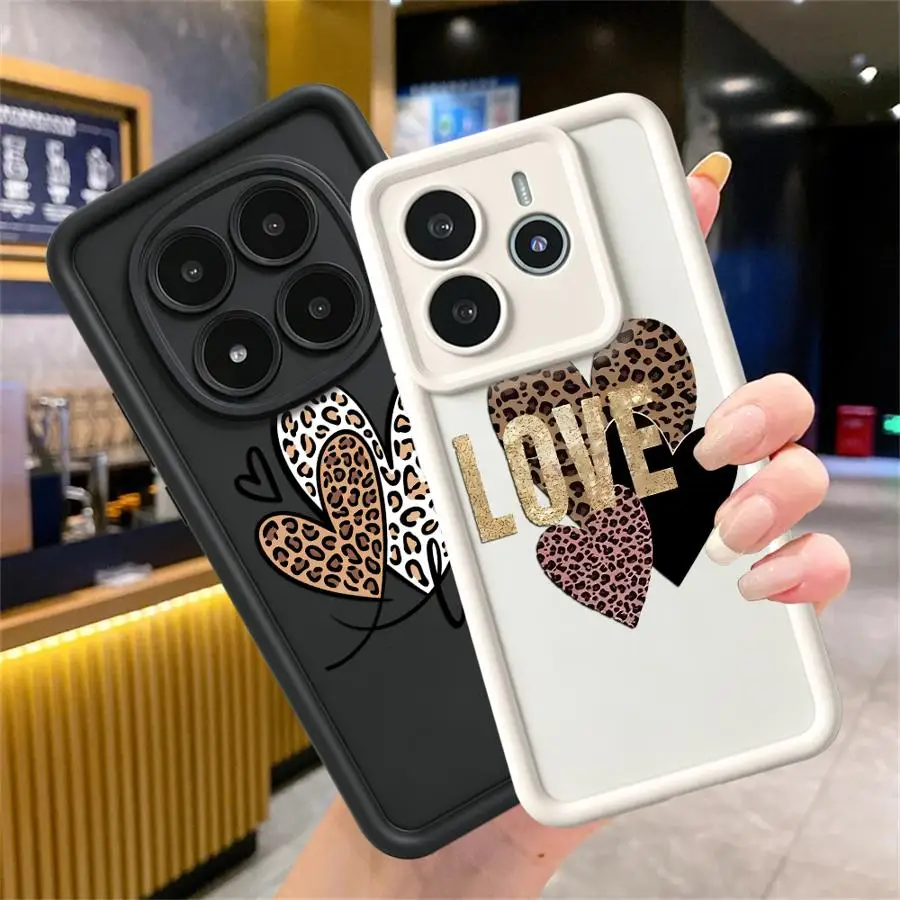 Phone Cover Case for Xiaomi Redmi Note 14 Pro Plus 11s 10 14C A1 A2 A3 A4 12C 11 13C 12s 13 12 Leopard Love Hearts view 4