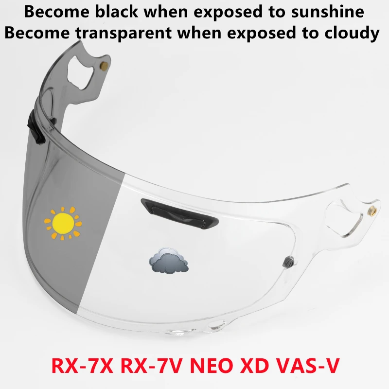 Photochromic Helmet Visor for SHOEI X14/Z8/X15/Z7 AGV K1/K5/PISTA/K3SV RX7X Photochromic Casco Moto Visera Discolor