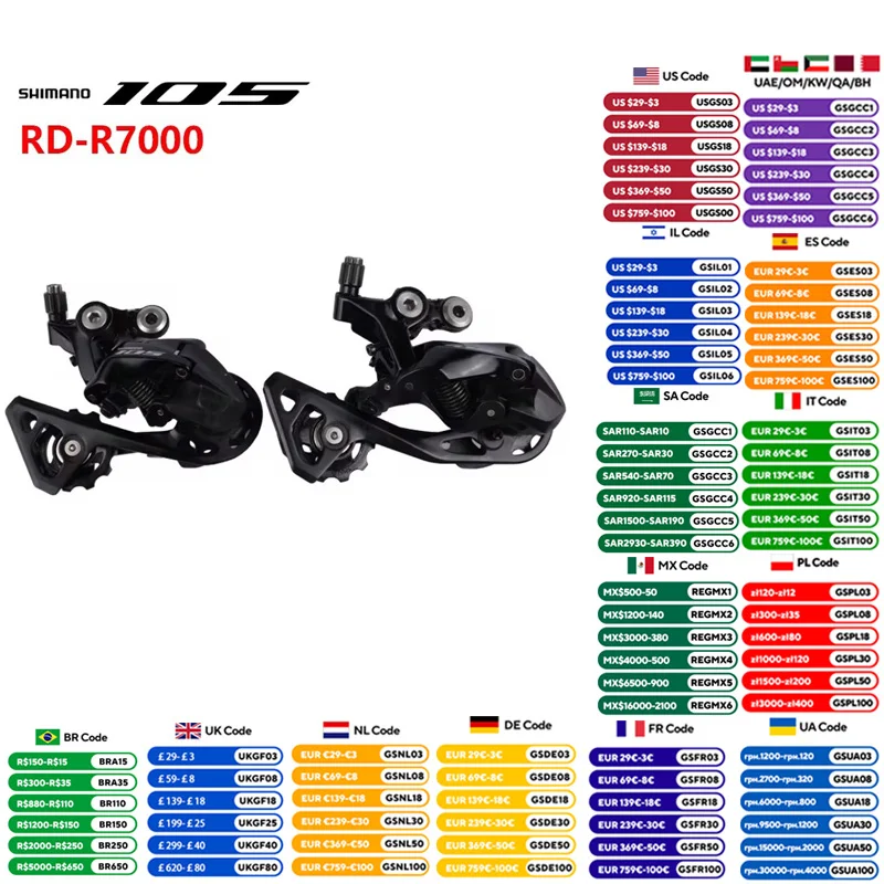 Shimano 105 R7000 11s Rear Derailleur RD-R7000-SS RD-R7000-GS SHADOW RD For Road Bike Original Shimano Bike Parts