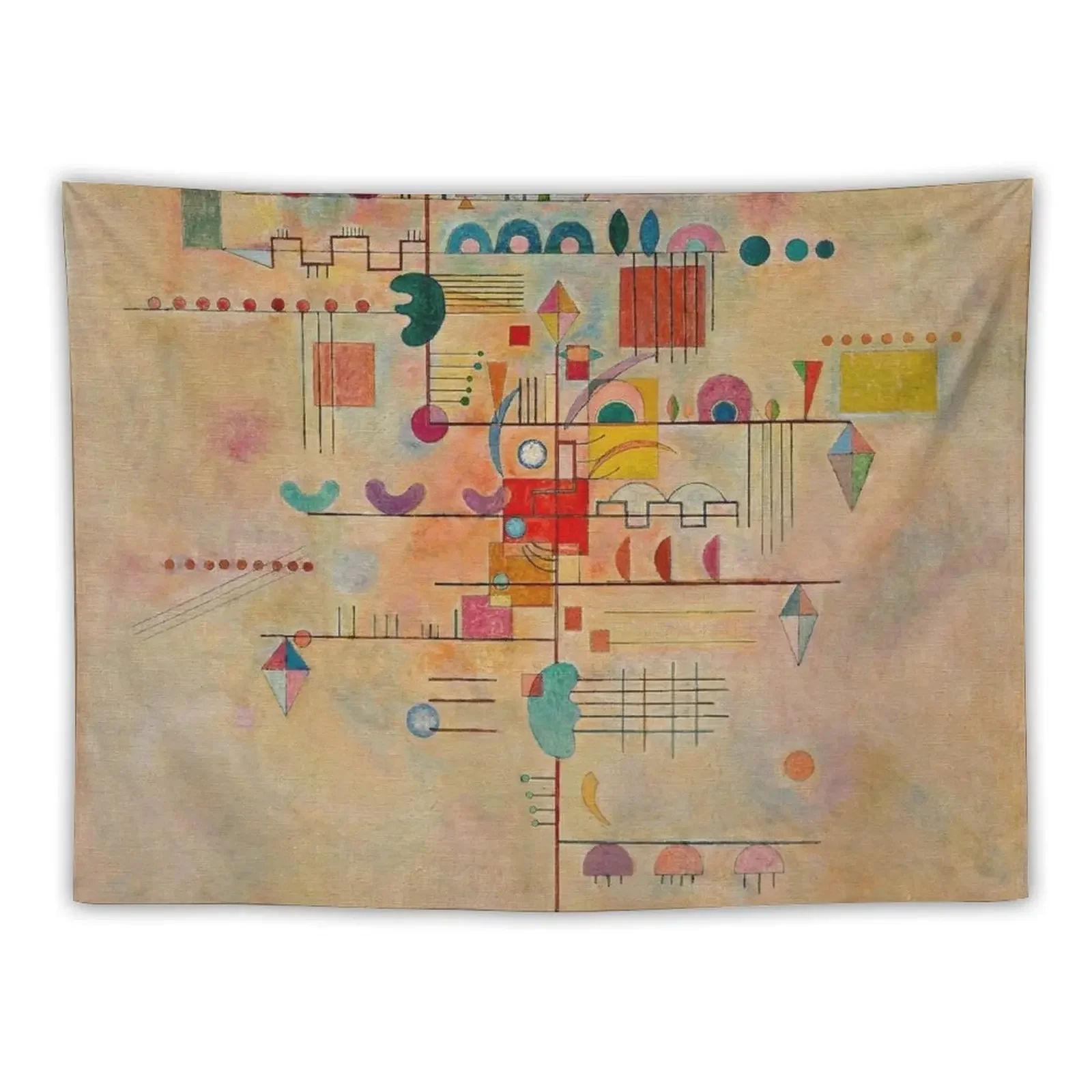 Kandinsky - Graceful Ascent, popular painting Tapestry Aesthetics For Room Wall Mural Room Decoration Accessories Tapestry