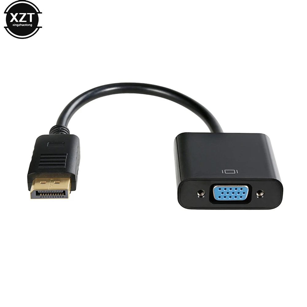 DisplayPort to VGA Adapter 1080p DP Male to VGA Female Converter Cable For HDTV Monitor Projector TV Computer Laptop PC