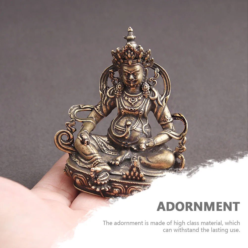 

1pc Creative Brass Buddha Statue Adornment Small Desktop Decor Fine Craftsmanship Compact Design Brass Crafts