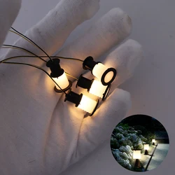 Simulation Miniature Lawn Lamp Model ABS Garden Lights Diy Sand Table Landscape Layout Diorama Kits 3/6/10Pcs