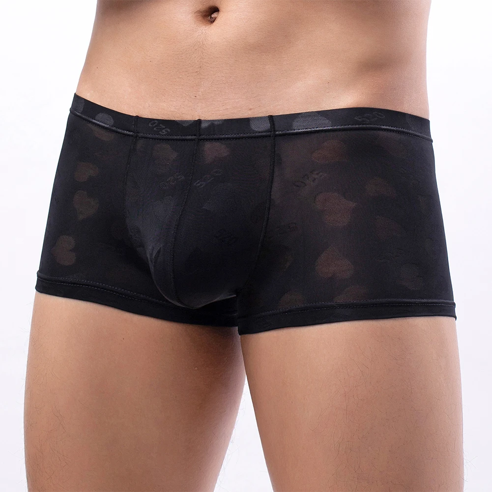 Boxers Low Waist Underpants Mens Lingerie Brand New Condition Multiple Colors Available Nylon Fabric Regular Length