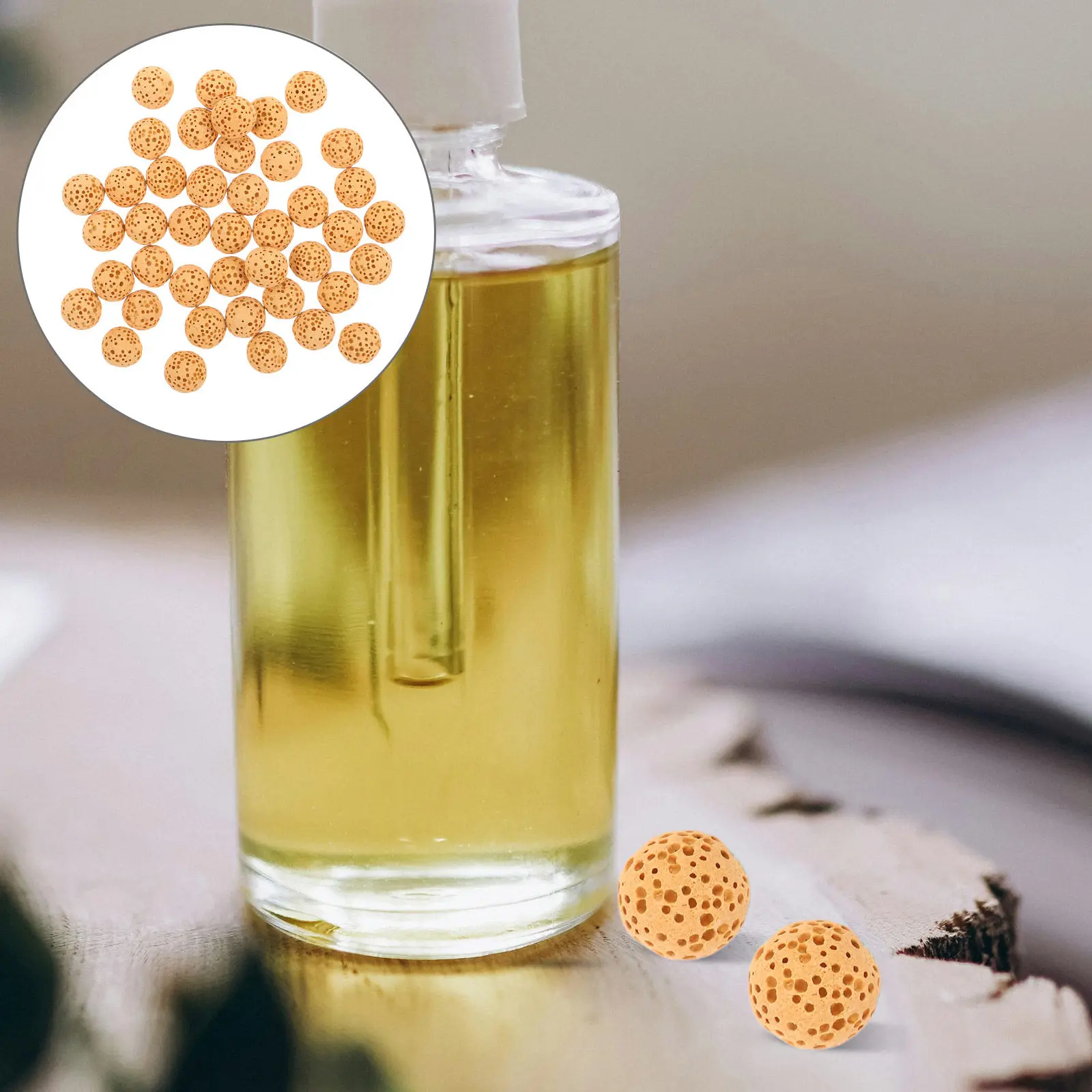 

50 шт. Аромадиффузоры из лавовых бусин: натуральные вулканические камни, круглые камни для диффузора эфирных масел для декора автомобиля, дома, офиса