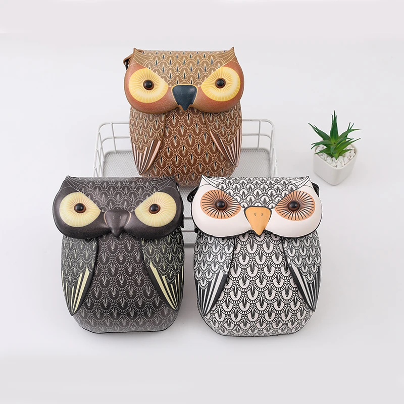 New Versatile Fashion High Quality Personalized Cartoon Owl Crossbody Shoulder Bag Zero Wallet Mobile Case