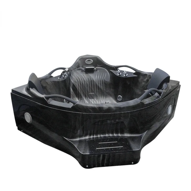 

New design corner bathtub indoor whirlpool hot tubs double tube