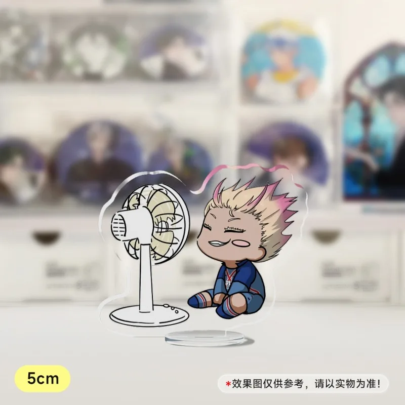 Electric Fan Standing BLUE LOCK Plate Desk Decor Shidou Ryuusei Collection Ornament Accesorios Oliver Aiku Acrylic Doll Model