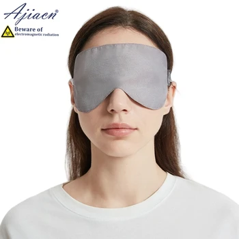 Capa exterior antiradiación 50% o 100% máscara de ojos para dormir de fibra de plata máscara de ojos protectora contra radiación electromagnética