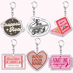 Popular Singer Pink Pony Club Good Luck Babe Keychains for Accessories Bag Hot To Go Femininomenon Keyrings Jewelry Fans Gifts