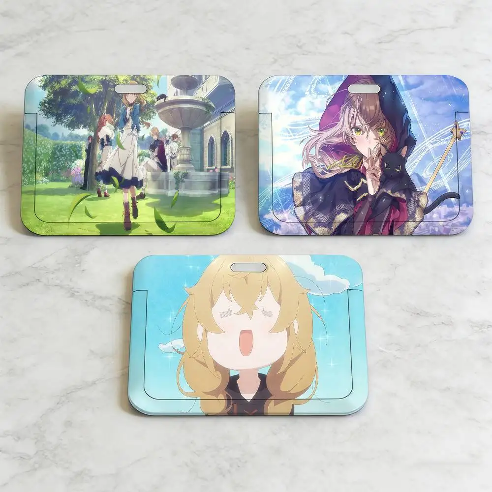 Anime S-ecrets of the Silent Witch - Porta Tarjetas de Identificación con Correa para el Cuello, Colgante, Porta Llaves, Porta Credenciales de Trabajo, Regalo