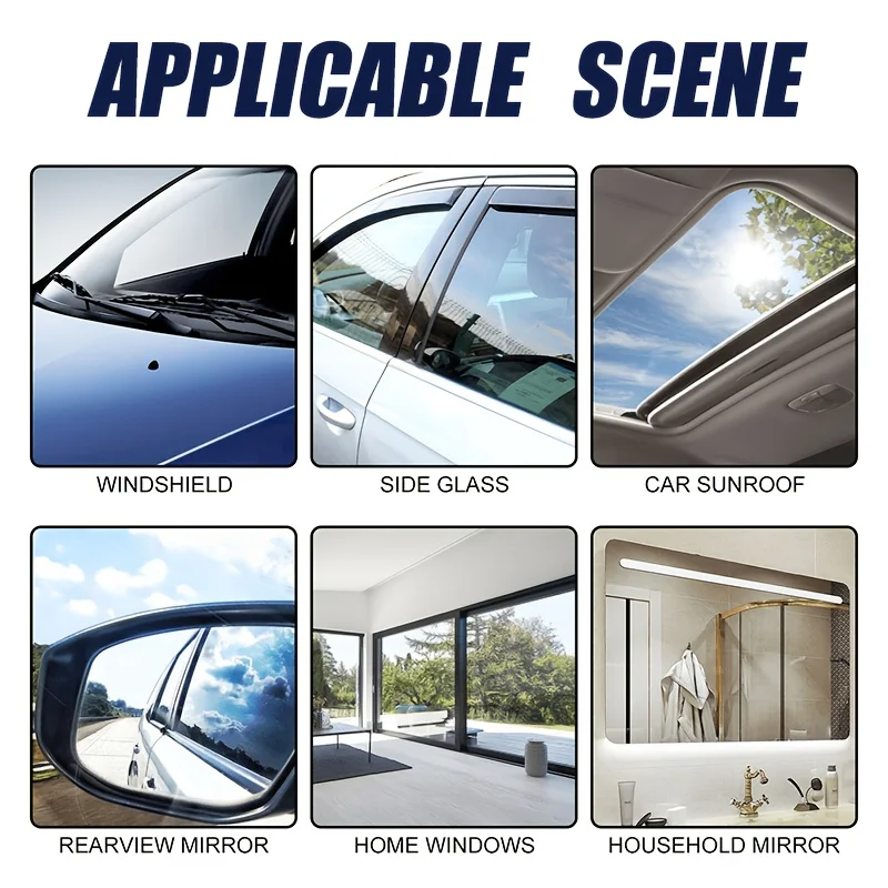 1 Piece of Car Glass Rainproof and Waterproof Spray, Nano-Coating Hydrophobic Waterproof Agent, Oil Film Remover, Car Glass Coating Agent, Long-Lasting and Effective, Easy to Carry image 4