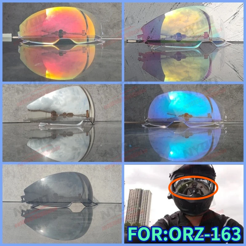 Full Face Motorcycle Helmet Face Mask Flip Over Motorcycle Helmet Lens High-definition Protection Suitable for ORZ163
