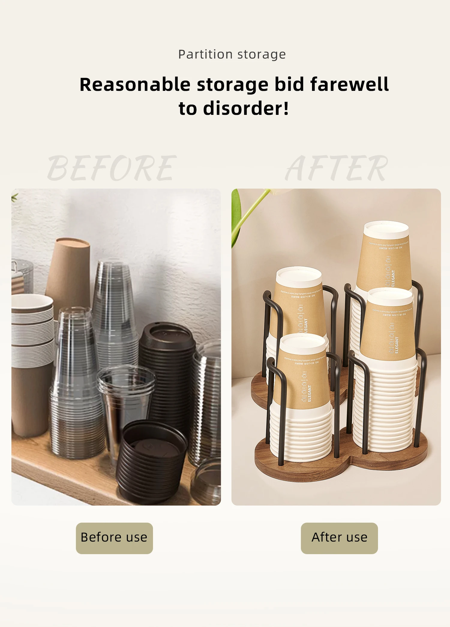 Küche Papier Tasse Halter Einweg Tassen Picker Multifunktionale Desktop Tasse Lagerung Rack Haushalt Kaffee Tasse Halter für Hause – Detail 4