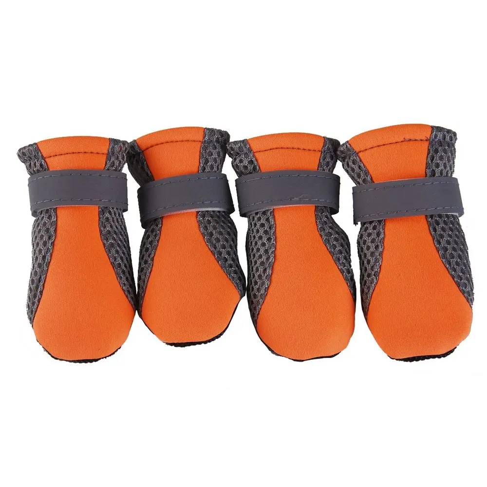 Washable Mesh for Poodle Yorkshire with Reflective Stripe for Small Large Dogs Pet Rain Boots Dog Boots Dog Shoes Pet Supplies