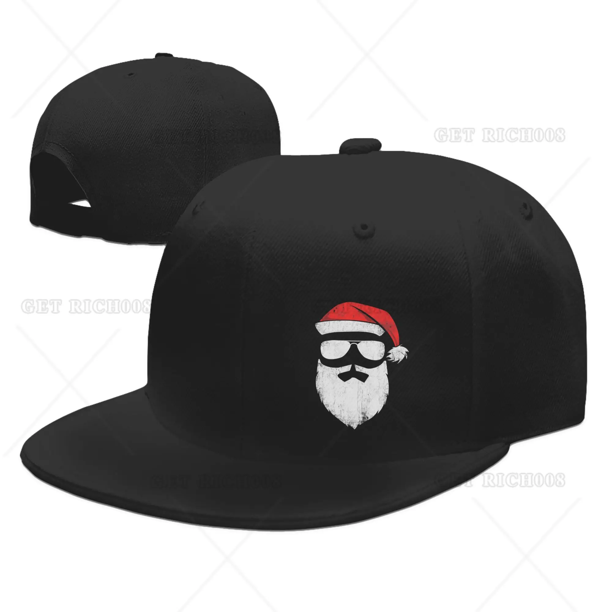 

Hiphop Flat Cap Santa Claus Design Baseball Cap for Men Women Trucker Hat Adult Unisex Four Seasons Casual One Size Sun Visor